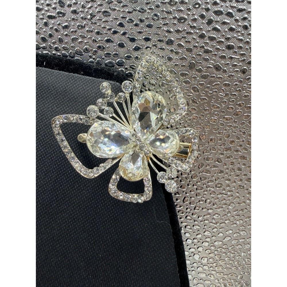 Metal hair clip rhinestones crystal elegant butterfly clip hair acc Wedding